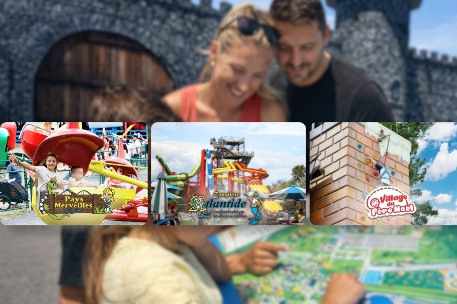 Trio-Complexe Atlantide-Pays des merveilles-village Pere noel- billets a rabais-rabais famille